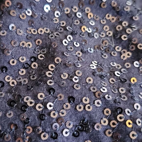 Calvin Klein 100% Cotton Tee T-shirt, Navy Blue With Small Sequins, M - Picture 7 of 9